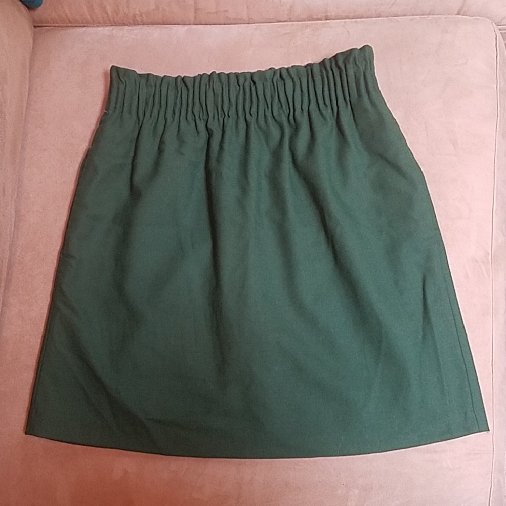 Jcrew factory sidewalk skirt, elastic waist, green